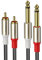 VIOY RCA to 1/4 Cable (6 ft), Gold-Plated Audiophile Dual 1/4 inch TS Mono to Dual RCA Unbalanced Stereo Patch Cords Audio Interconnect Cable…