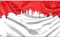 Semarang Skyline-Flagge, Indonesien, einzigartiger Designdruck, hergestellt in der EU (90 x 150 cm)