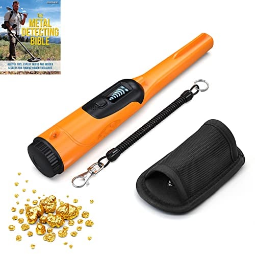 Metal Detector Pinpointer - Puntatore a spillo ad alta sensibilità IP68 12m completamente impermeabile a 360° portatile con fondina da cintura, con indicatore LED per principianti bambini