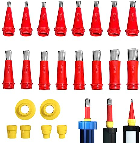24 Stück Edelstahl Dichtungsdüse Edelstahldüsen Satz, Dichtungsfinisher Einteiliger Dichtmittel Finishing Werkzeug, für Fenster Badezimmer (24Pcs)