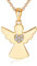 Schutzengel Kette Anhänger Damen Gold Silber 925, Mutter Tochter Kette Mama, Schutzengel Taufe Glücksbringer Engel Halskette Mädchen Kinder, Kommunion Schulanfang Schulkind Geschenke Frauen Mädchen