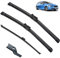 Calidad OEM Limpiaparabrisas for Volvo V40 2012-2017, juego de escobillas limpiaparabrisas delanteras y traseras 2013 2014 2015 2016 Ajuste perfecto para parabrisas.
