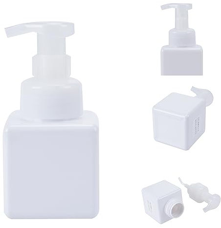 PETG Plastic Pump Bottle Foaming Soap Dispenser for Lotion Shampoo 250/450/650ML (White,250ML)