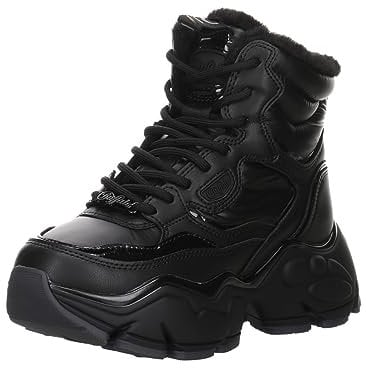 Buffalo Binary Snow Lace Up Boots - Stivali sintetici, tinta unita, Nero , 37 EU