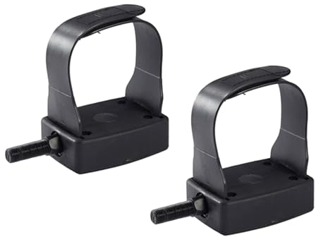 Generic 2 Stück Heimtrainer Pedale, Tragbar, Abgedichtete Lager mit Riemen, Fahrradpedale für Heim/Bürotraining, 1 bis 2