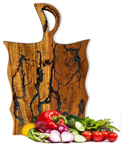 Cultured Creation Tagliere per salumi, tagliere per formaggi e salumi, regali di inaugurazione della casa, regali di nozze per coppie, elegante design in legno, ideale per feste e raduni