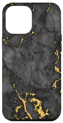 Black and Gold Rock Pattern Case for iPhone 12 Pro Max