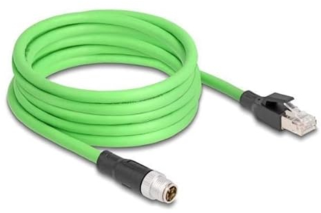 80444 - M12 Kabel X-kodiert 8 Pin Stecker zu RJ45 Stecker PUR TPU 5 m