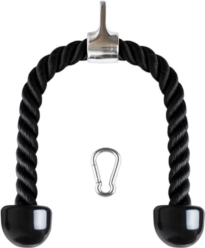 1x Tricep Rope With Hook Heavy Duty Gym gym pull down rope, Fitness, Exercise, Body Equipment Extensions Pull Down Bicep/Tricep Rope Cable Attachment Rope