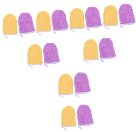 POPETPOP 16 Stk Handschuhe Zum Abschminken Abschminktücher Aus Mikrofaser Gesichtsreinigungshandschuh Make-up-entferner Aus Mikrofaser Handtuch Makeup Entferner Waschlappen Superfeine Faser