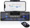Stéréo mono DIN avec support de téléphone de voiture – Autoradio Bluetooth – Assistant Push to Talk Multi Color LCD AM FM Tuner AUX USB Microphone intégré Télécommande sans fil