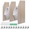 Urinal-Trennwand, 3 Stück, zur Wandmontage, WC-Trennwand, Mokka