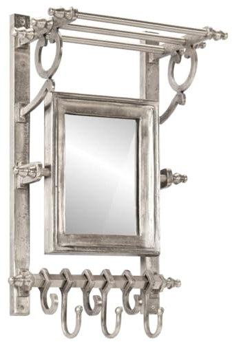 Porte bagages avec cintres mural aluminium