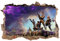 2pcs Fortnite 3d Anime Graffiti Sticker Selbstklebendes Kinderzimmer Wanddekoration Cartoon Wandaufkleber 46 * 69cm