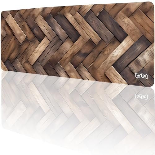 Tilt Grand Tapis de Souris Gamer XXL 80x30 cm | Tapis de Bureau Gaming Anti-Dérapant | Mouse Pad Imperméable pour PC et Accessoires Gaming | Tapis de Clavier (Oak Floor)