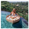 Pool Tablett Poolbar Schwimmend Rattan Gewebt Serviertablett Schwimmenden Serviertablett Tisch Herzförmigen Schwimmenden Lebensmittel-Tablett Für Pool Schwimmendes Tablett Für Pool