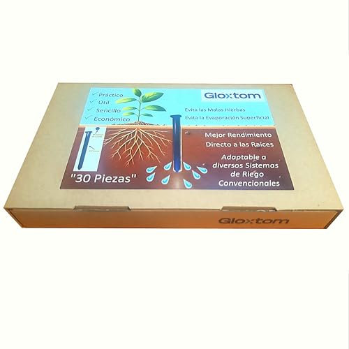 “Gloxtom” 30 Dispositivos Riego Subterráneo. Convierte Tu Sistema Actual a Riego por Goteo Subterráneo. Evita la Evaporación y Malas Hierbas. Directo a las Raíces. Ahorra Agua y Herbicidas.