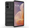ILING Funda para Motorola Moto G85 5G, Diseño de Suave Silicona en Wave Pattern y Antigolpes Airbag, Carcasa Protectora Ultradelgado Mate TPU Bumper Cubierta (Negro)