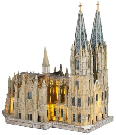 Luville Kölner Dom beleuchtet „Kölner Dom um die Welt“ aus Kunstharz 27x17xH28,5 cm