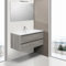 EL BAÑO MODERNO Juego Muebles de Baño con Lavabo y Espejo - Mueble Baño con Lavabo - Lavabo con Mueble Compacto Preinstalado de Fábrica - Mueble Lavabo de Porcelana - Muebles de Baño con Lavabo