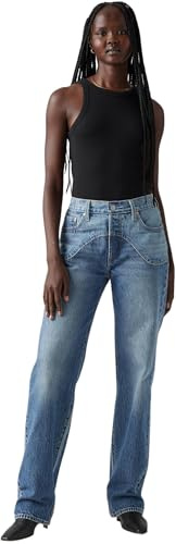 Levi's Women's Jeans 501 90s Western in Cotton, Straight Fit, Blue (Ironic Iconic), W29/L30