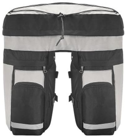 Duimimi Fahrrad-Kofferraumtasche, 60 l, großes Fassungsvermögen, 3-in-1, multifunktionaler Rücksitz-Aufbewahrungsträger für Mountainbikess, wasserdicht, mit Regenschutz und