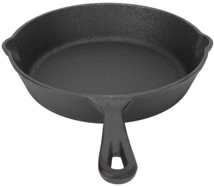 TARSHYRY Gusseisenpfanne, Gusseisen Holländische Ofen Gusseisenpfanne, Mini -Bratpfanne, Vorgewürzte Kochpfanne, Küchenrund -Bratpfanne mit Sogar Hitzesteakpfanne für Grillofen Broiler (10cm/3,9in)