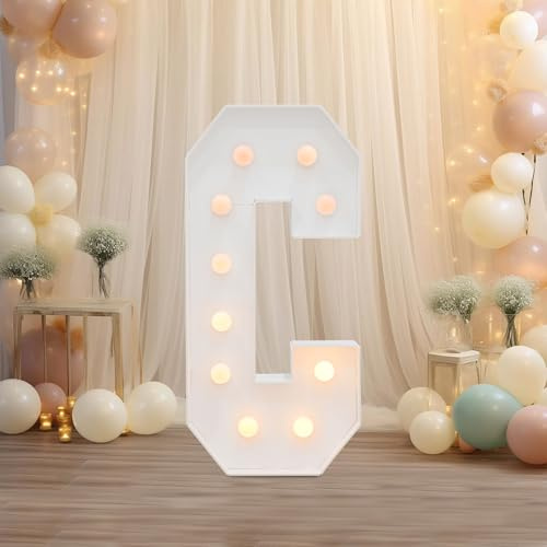 LED Buchstaben Lichter, Led Leuchtbuchstaben mit Warmes Licht, Deko Buchstaben Nacht Lichter für Hochzeit, Geburtstag, Party (C)