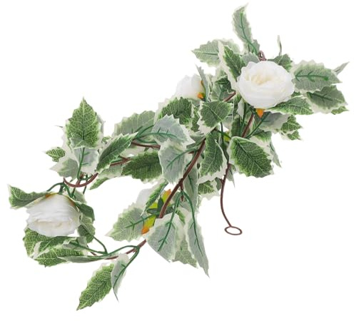 Toyvian Künstliche Hängeblumen aus Seide Pflanzenranke für Tischdeko Gartenparty oder Weihnachtsdeko Blumengirlande für Tür Kamin Fenster und Treppenhaus