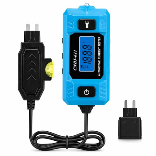 CIRPROBE Auto-Fehlertester, LCD-Display mit Hintergrundbeleuchtung, integriertes Arbeitslicht, 0,01 A-19,99 A
