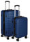 Amazon Basics Hartschalen-Reisegepäck, ABS Hartschalen-Trolley mit 4 Rollen, 2-Teiliges Set, (55, 78 cm), Marineblau