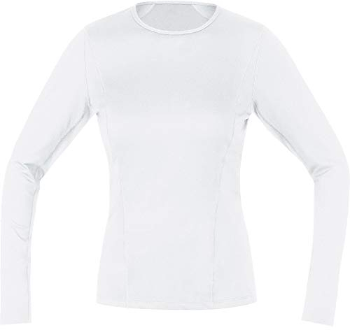 GOREWEAR M Women Base Layer Long Sleeve Shirt, White, 40
