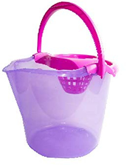 Hega Star - Cubo Redondo (13,5 L, Transparente), Color Transparente