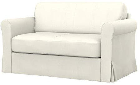 Soferia Sofabezug Kompatibel Mit HAGALUND Bettsofa Sofaüberzug Sofaüberwurf Sofaschoner Cover Einfache Reinigung Allergiefrei Wasserabweisend Majestic Velvet Ecru