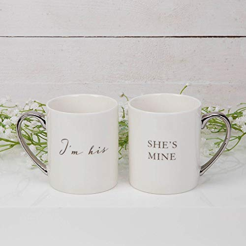 Amore Porcelain 2 Mug Gift Set Pair - I'm His She's Mine