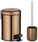 WK Ceramic Toilet Brush and Bathroom Pedal Bin Set (Copper)