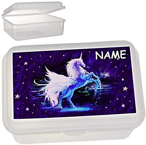 alles-meine.de GmbH Lunchbox/Brotdose - Einhorn - Unicorn - BPA frei - Brotbüchse Küche Essen - Mädchen - Vesperbrotdose - Schule - Kindergarten Kita - Vorschule - Kinder Vespe..