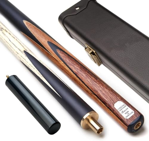 HIOD Ash Snooker Pool Stichwort, 57 Zoll, 19 Oz, Professionelles Billard Queue Set,Yellow,9.5mm Cue Tips