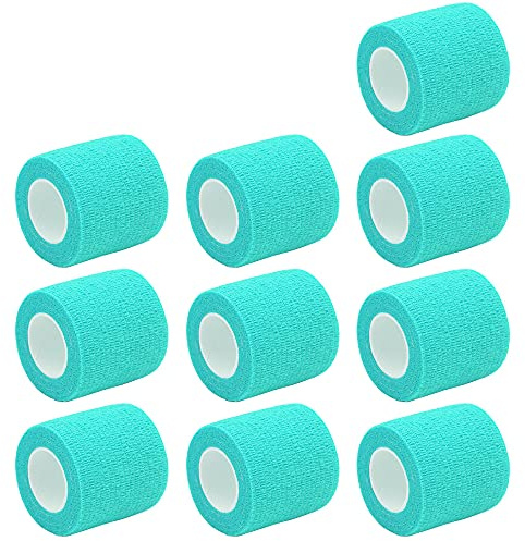 Mintice 10 Stück Selbsthaftende Bandagen Fingerpflaster Fingerverband Wundverband selbstklebend wasserfest 4.5mx5cm