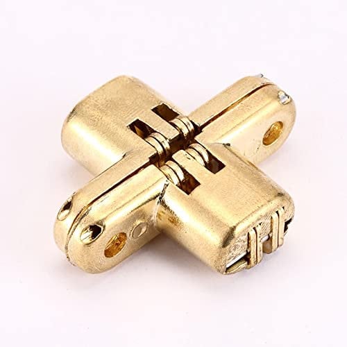 HingesHidden Hinges Invisible Concealed Cross Hinge Bearing 180 Degree for Box Folding Window Furniture DIY 12x42mm (4Pcs /2Pcs)