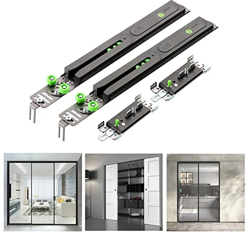 WARQO 2PCS Freno Puerta Corredera de Cierre Suave Kit para Armarios Empotrados Herraje para 30-110LBS (Color: 30-50KG)