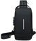 Aucuu Usb Rechargeable Sports Backpack Password Bag Anti-theft Waterproof Messenger Bag, Men's And Women's Business Leisure Motorcycle Bag Mountaineering Sports Shoulder Bags (Black)