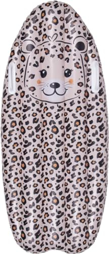 Swim Essentials Aufblasbares Surfboard Kind - 120 cm - mit Hebeln (Beige Pantherprint)