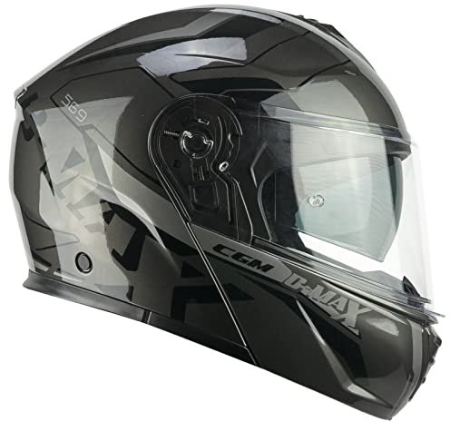 CGM Casco modulare, 569G C-MAX CITY, Grafite Nero,M (57-58cm)