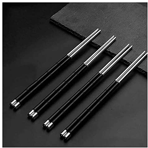 Bacchette Sushi, Bacchette Cinesi Lavabili Bacchette Riutilizzabili, Bacchette In Metallo, Bacchette In Argento Sterling 999, Set Di Bacchette In Legno Di Ebano, Riutilizzabili, Lavabili In Lavastovig
