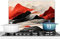KitchenYeah© Fond de Hotte 60x40 cm Aluminium Crédence Cuisine Décoration Murale Crédence Plaque de Cuisson Anti Projection Art - Montagne - Rouge - Blanc - Noir