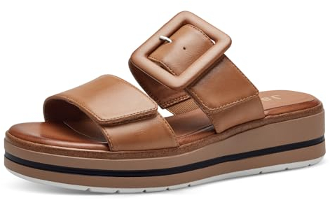 Jana Damen Pantoletten mit Schnalle Vegan, Braun (Tan), 40 EU