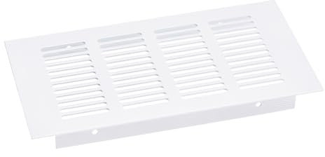 sourcing map Luftgitterabdeckung, 1 Stück 200 x 80mm - Abdeckung aus Aluminiumlegierung mit Maschengitter, rechteckige Lüftungsgitter für Schuhschrank und Kleiderschrank (Weiß)