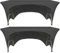 Elastan-Tischdecke für rechteckige Tische mit offener Rückseite, waschbar, rechteckig, Stretch-Tischdecke für Bankett, Hochzeit, Party, Urlaub, Event, 183 x 76 x 76 cm, Schwarz, 2 Packungen