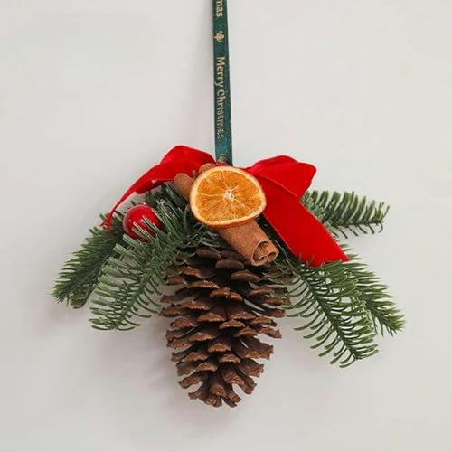 Campana di limone Albero di Natale Decorazione da appendere Atmosfera festosa Layout di scena Piccolo ciondolo creativo-Stile pigna-02